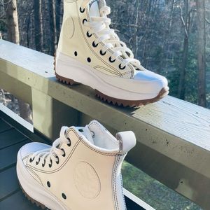 LEATHER Converse Run Star Hike Custom